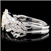 Image 3 : 18K White Gold 0.97ctw Fancy Color Diamond Ring