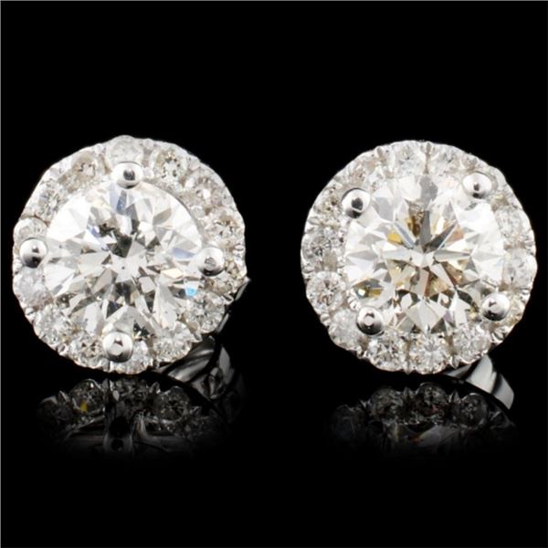 14K Gold 1.13ctw Diamond Earrings