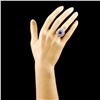Image 4 : 18K Gold 5.39ct Sapphire & 0.95ctw Diamond Ring