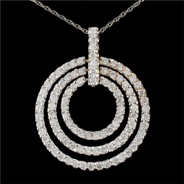 14K Gold 3.15ctw Diamond Pendant