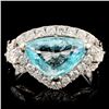 Image 1 : 18K Gold 2.97ct Tourmaline & 1.22ctw Diamond Ring
