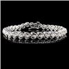 Image 1 : 14K White Gold 1.00ctw Diamond Bracelet