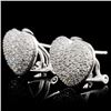 Image 2 : 14K White Gold 1.04ctw Diamond Earrings
