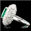Image 3 : 18K Gold 3.94ct Emerald & 1.61ctw Diamond Ring