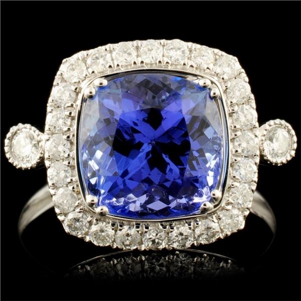 14K Gold 3.55ct Tanzanite & 0.42ctw Diamond Ring