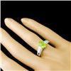 Image 3 : 14k Gold 1.63ct Peridot & 0.43ctw Diamond Ring