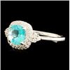 Image 2 : 14K Gold 0.76ct Apatite & 0.30ctw Diamond Ring