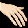 Image 3 : 14K Gold 0.76ct Apatite & 0.30ctw Diamond Ring