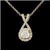 Image 1 : 14K Gold 0.51ctw Diamond Pendant