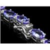 Image 2 : `14k Gold 30.00ct Tanzanite & 1.00ct Diamond Neckl