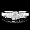 Image 1 : 14K Gold 0.98ctw Diamond Ring