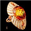 Image 3 : 14K Gold 24.98ct Citrine & 1.60ctw Diamond Ring