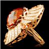 Image 4 : 14K Gold 24.98ct Citrine & 1.60ctw Diamond Ring