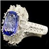 Image 2 : 18K Gold 4.50ct Tanzanite & 1.04ctw Diamond Ring