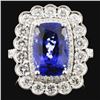Image 1 : 18K White Gold 4.28ct Tanzanite & 1.39ct Diamond R