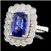 Image 2 : 18K White Gold 4.28ct Tanzanite & 1.39ct Diamond R
