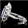 Image 3 : 18K White Gold 4.28ct Tanzanite & 1.39ct Diamond R