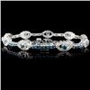 Image 2 : 14K White Gold 3.76ctw Fancy Color Diamond Bracele
