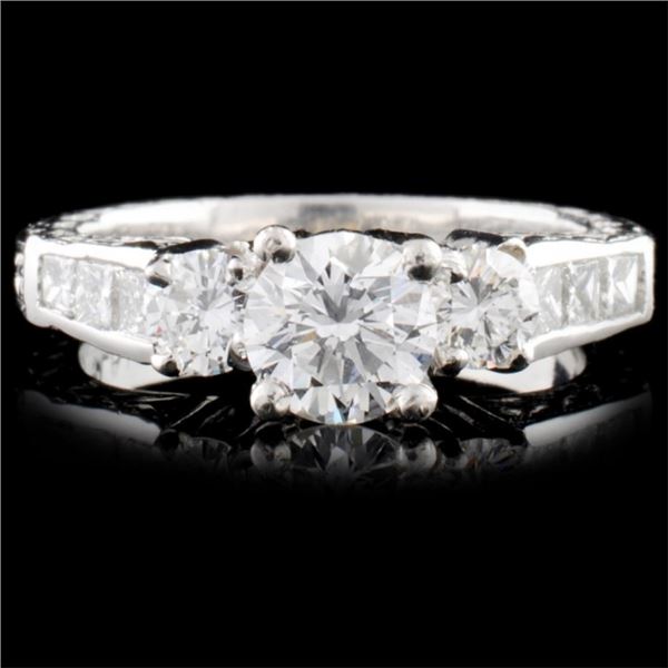 Platinum 1.68ctw Diamond Ring