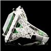 Image 3 : 18K Gold 23.82ct Tourmaline & 3.43ctw Diamond Ring