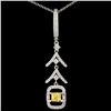 18K Gold 0.71ctw Fancy Diamond Pendant