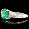 Image 2 : 18K Gold 1.07ct Emerald & 0.15ctw Diamond Ring