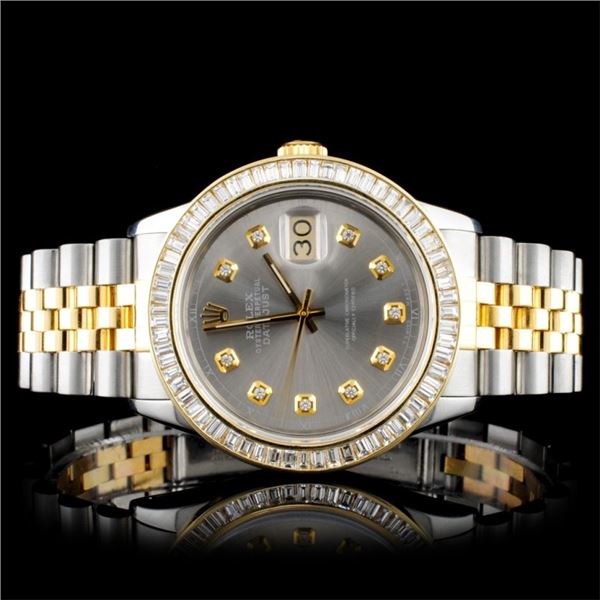 Rolex YG/SS DateJust Diamond 36MM Watch