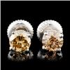 Image 1 : 14K Gold 0.88ctw Diamond Earrings