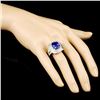 Image 3 : 18K Gold 7.74ct Tanzanite & 1.54ctw Diamond Ring