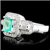 Image 2 : 14K Gold 0.90ct Emerald & 0.57ctw Diamond Ring