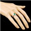 Image 3 : 18K Gold 0.55ct Emerald & 0.71ctw Diamond Ring