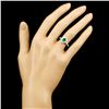 Image 4 : 18K Gold 0.55ct Emerald & 0.71ctw Diamond Ring