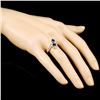 Image 3 : 18K Gold 0.96ct Sapphire & 0.26ctw Diamond Ring