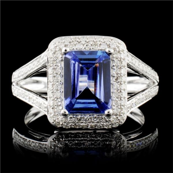 14K Gold 1.49ct Tanzanite & 0.42ctw Diamond Ring