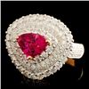 Image 2 : 18K Gold 1.86ct Sapphire & 2.28ctw Diamond Ring