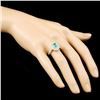 Image 3 : 18K Gold 0.79ct Emerald & 0.91ctw Diamond Ring