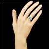 Image 4 : 18K Gold 0.79ct Emerald & 0.91ctw Diamond Ring