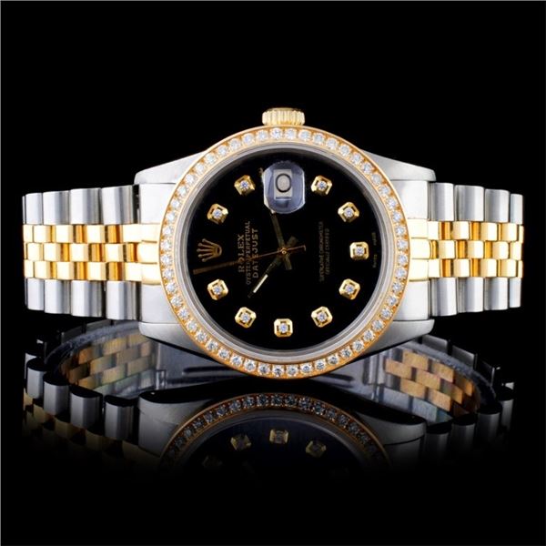 Rolex YG/SS DateJust Diamond 36MM Watch