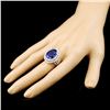 Image 3 : 18K Gold 11.05 Tanzanite & 1.77ctw Diamond Ring