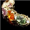 Image 2 : 14k Gold 15.00ct Sapphire & 0.70ct Diamond Bracel
