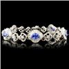 18K Gold 3.55ct Tanzanite & 4.81ctw Diamond Bracel