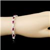 Image 3 : 18K Gold 6.25ct Ruby & 2.60ctw Diamond Bracelet