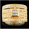 Image 1 : 14K Gold 0.78ctw Diamond Ring