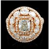 Image 3 : 18K Rose Gold  3.49ctw Diamond Ring