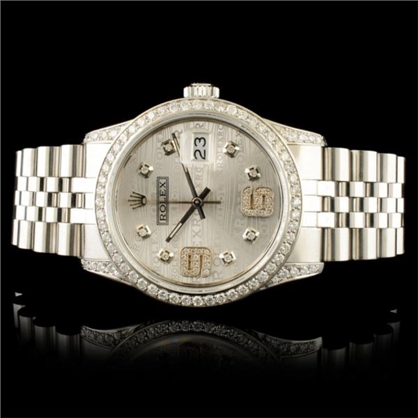 Rolex DateJust 1.50ctw Diamond 36MM Wristwatch