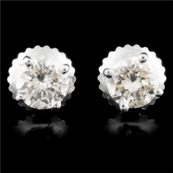 14K Gold 0.70ctw Diamond Earrings