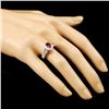 Image 3 : 18K Gold 1.08ct Ruby & 0.55ctw Diamond Ring