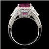 Image 3 : 18K Gold 3.71ct Ruby & 1.39ctw Diamond Ring