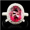18K Gold 4.19ct Tourmaline & 1.32ctw Diamond Ring