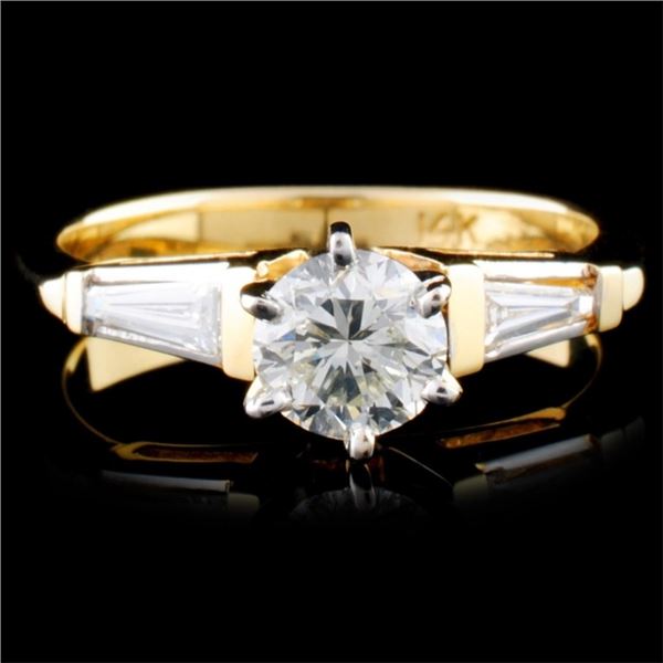 14K Yellow Gold 0.87ctw Diamond Ring